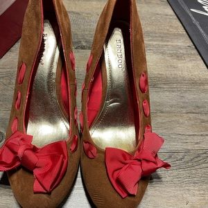 Bamboo brown Ran Heel with bow